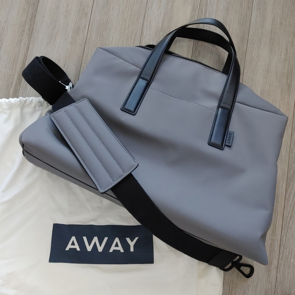 Away Gray Travel Weekender Bag with Black Handles